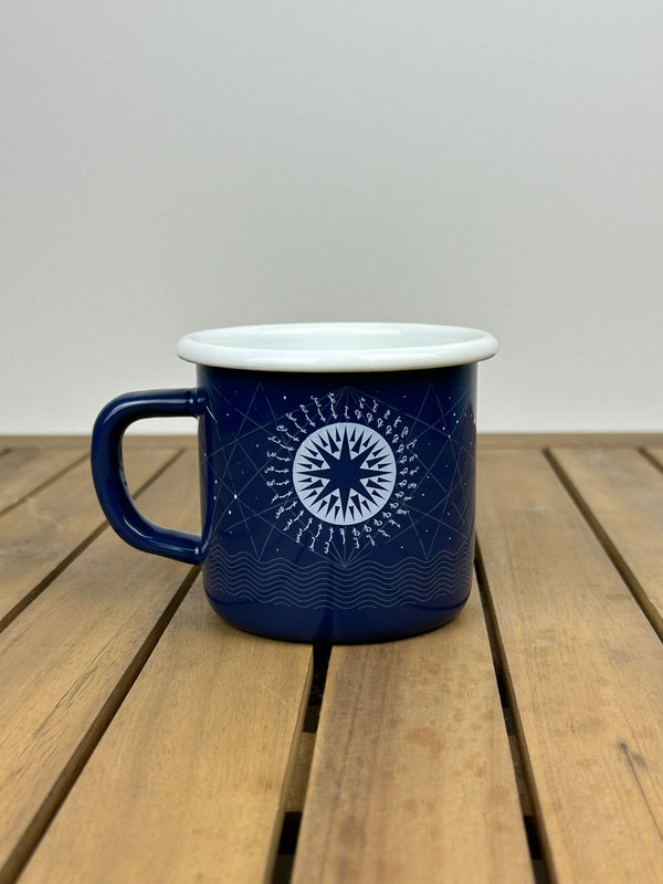 Compass Enamel Mug